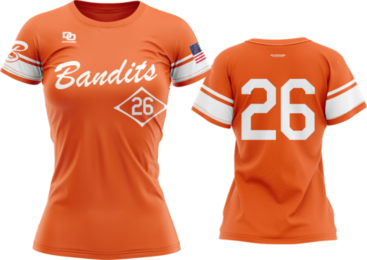 Custom Womens Crew Jersey - Orange LAA