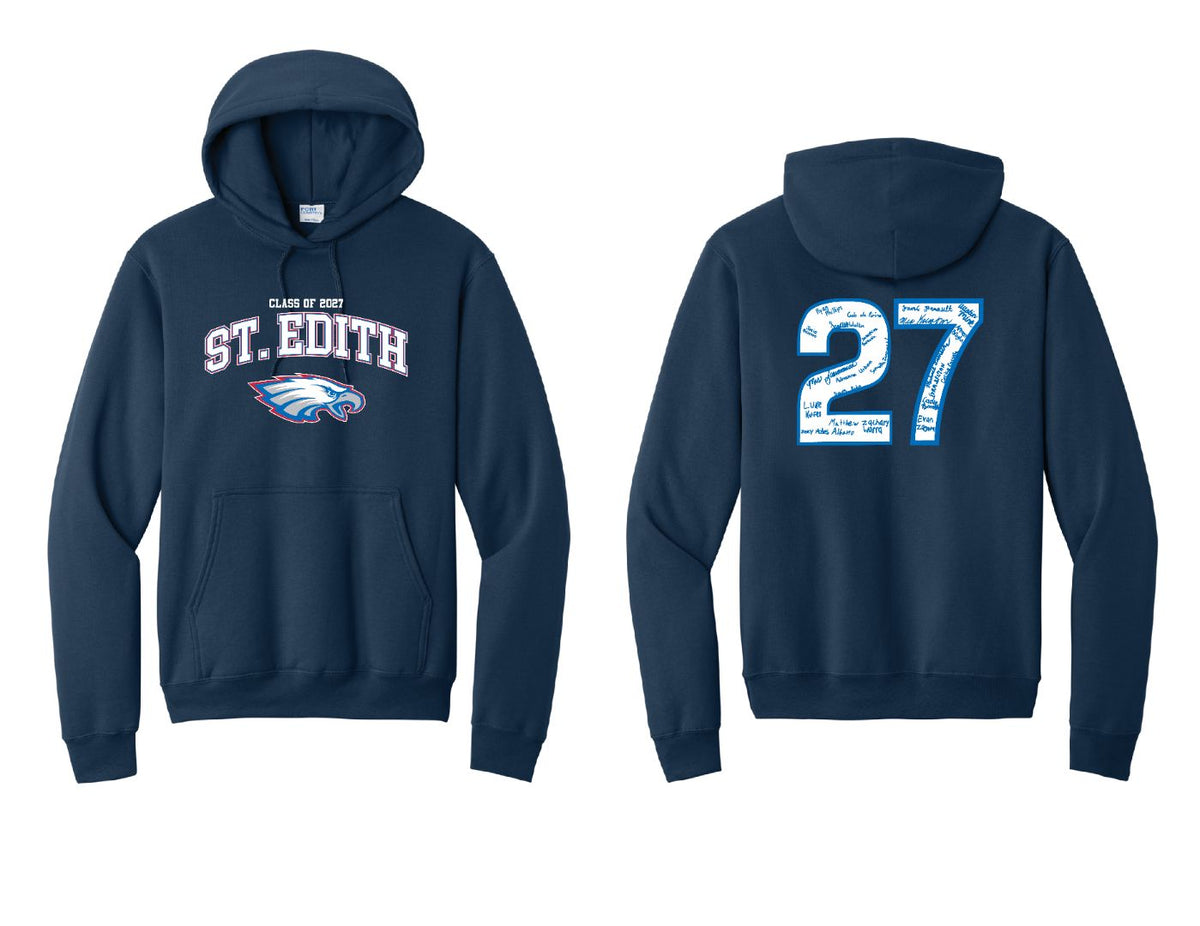 Port & Co Core Fleece Pullover Hooded Sweatshirt - Navy