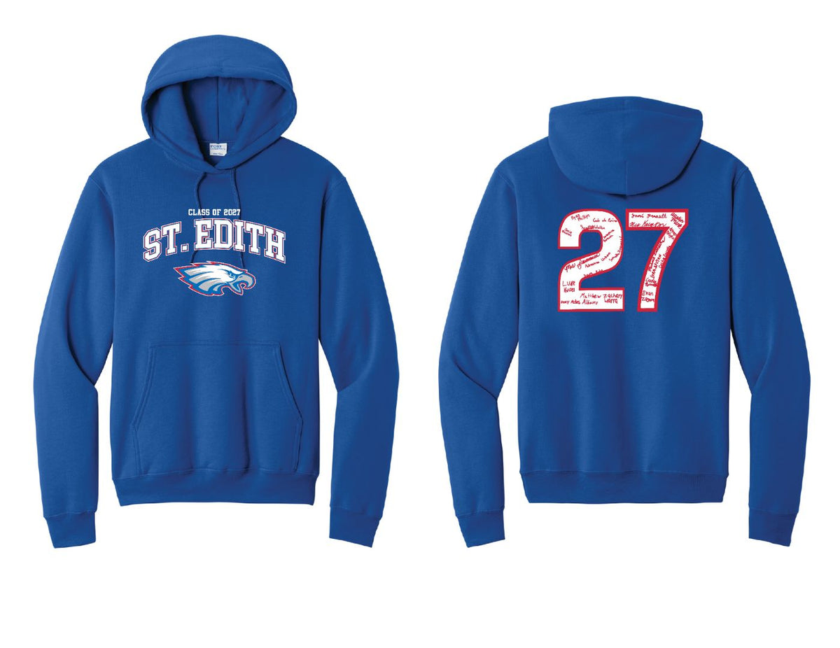 Port & Co Core Fleece Pullover Hooded Sweatshirt - Royal