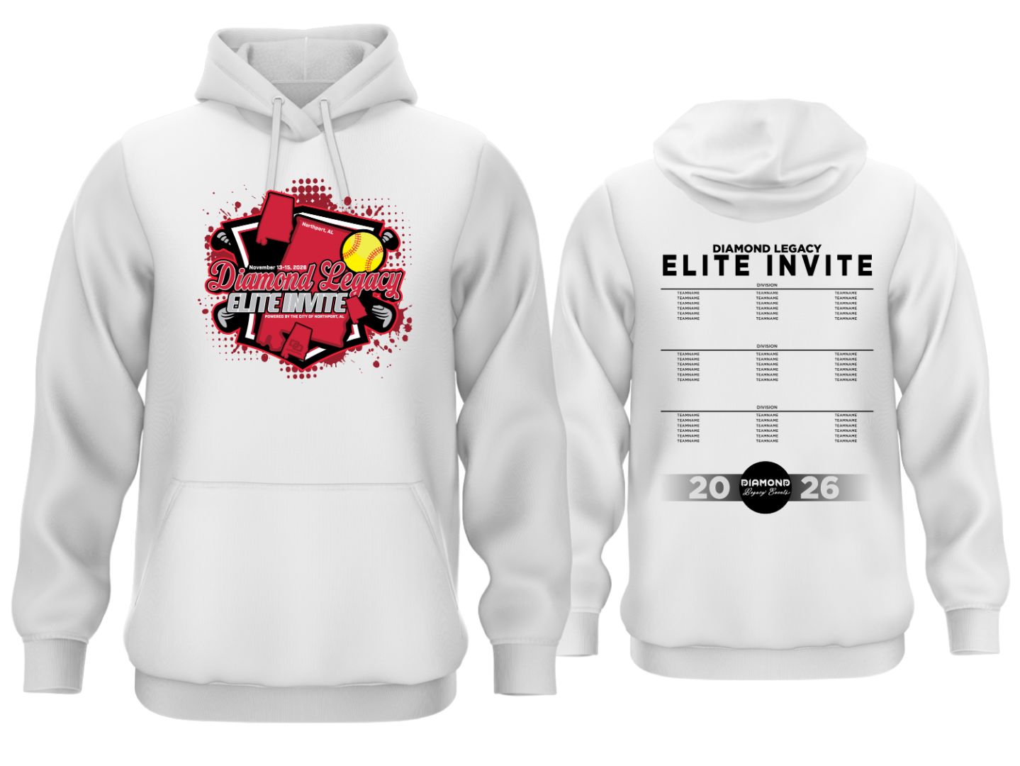 Tournament Fleece Hoodie - Elite Invite White
