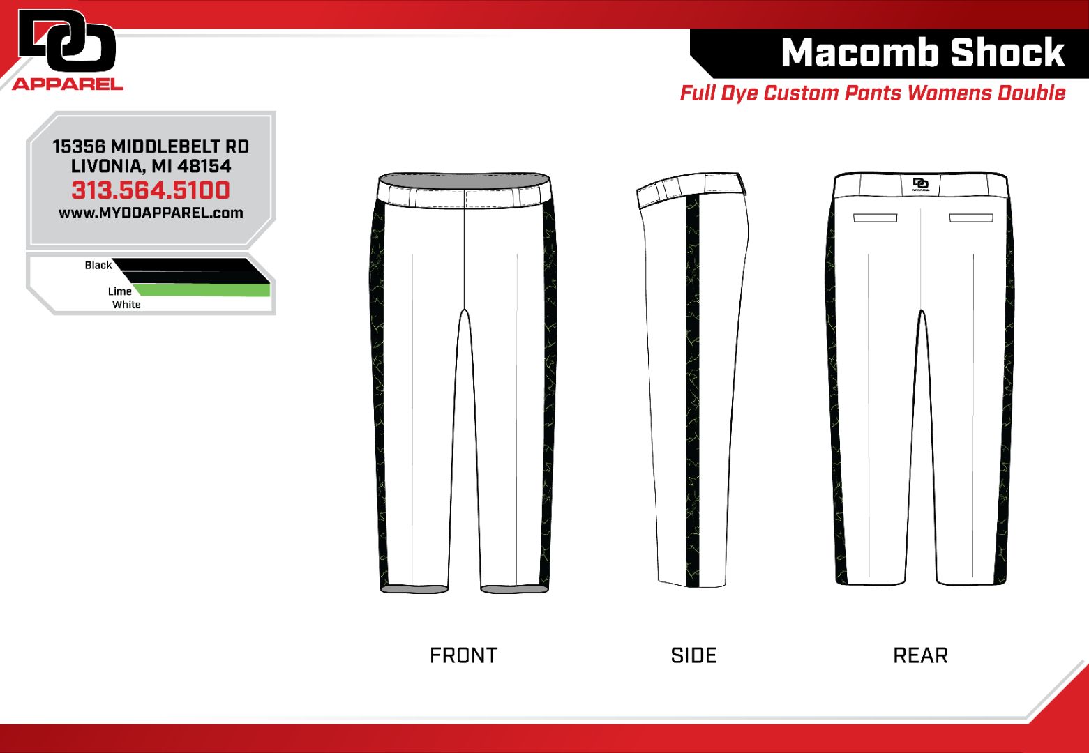 DO Custom Softball Pants - White