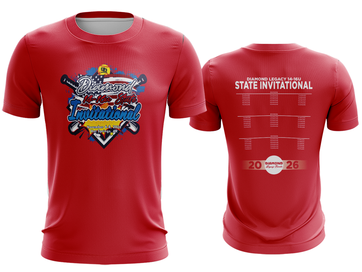 Tournament Tee - 14-16u State Invite Red