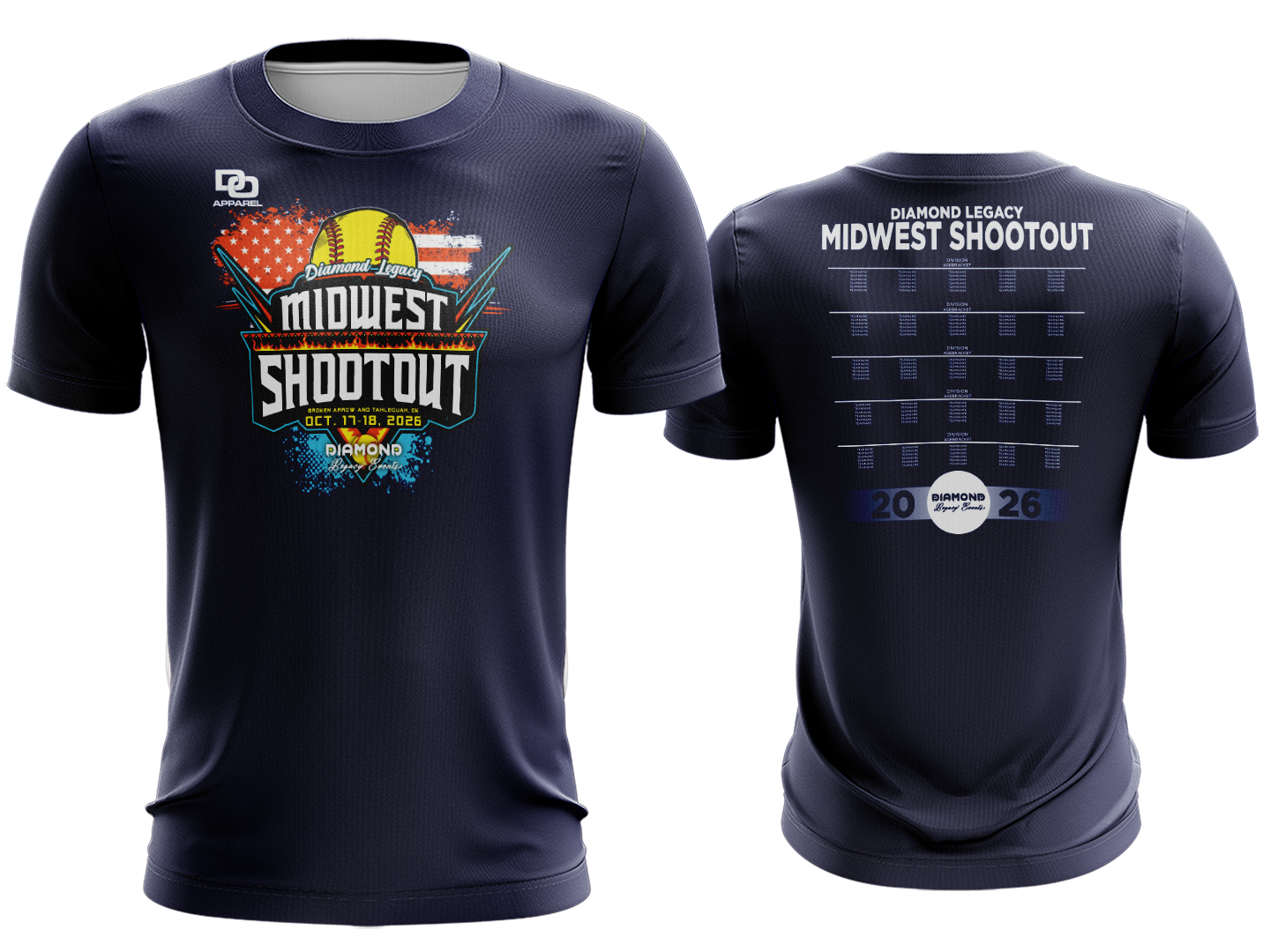 Tournament Tee - Midwest Shootout Navy