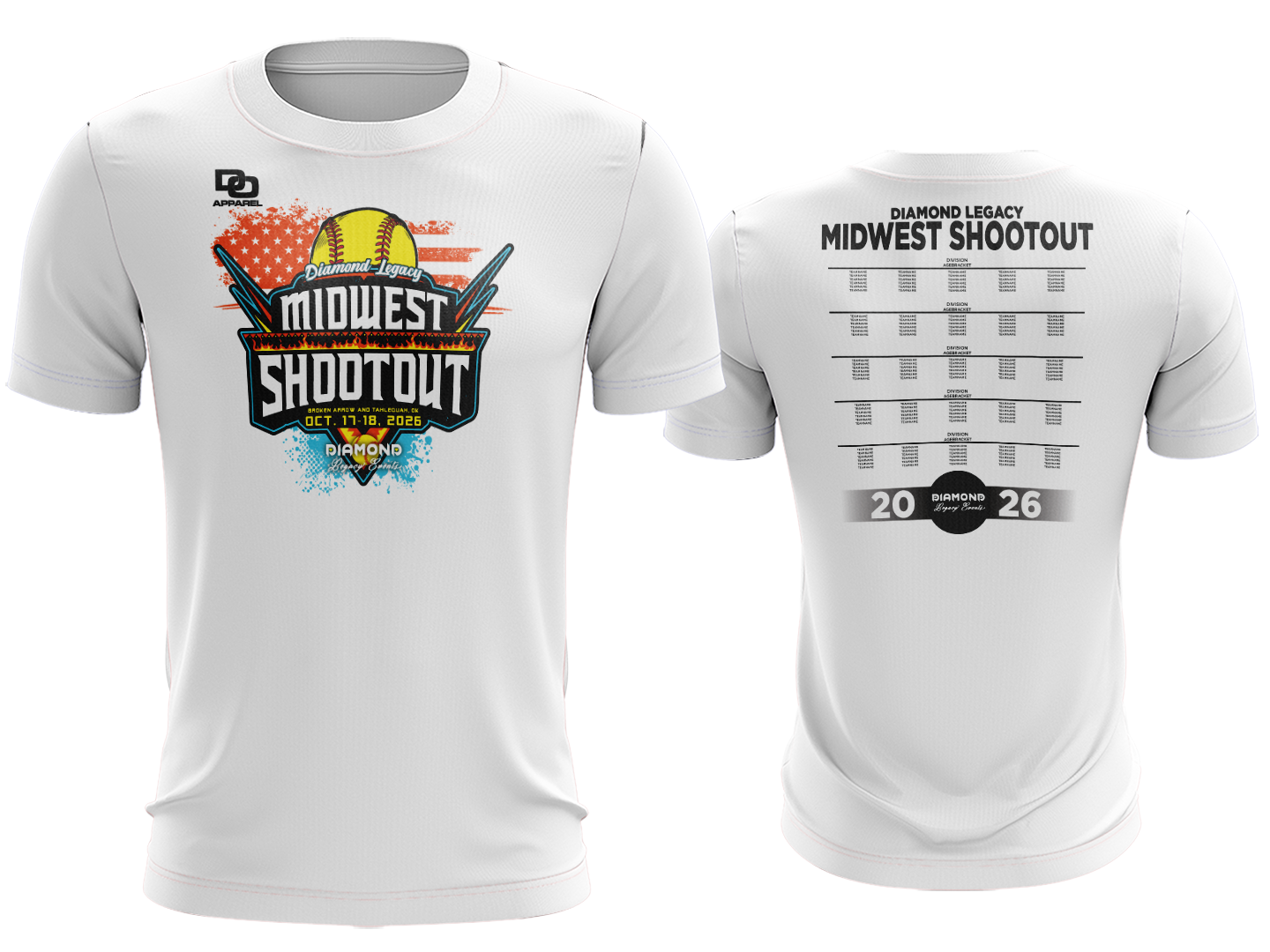 Tournament Tee - Midwest Shootout White