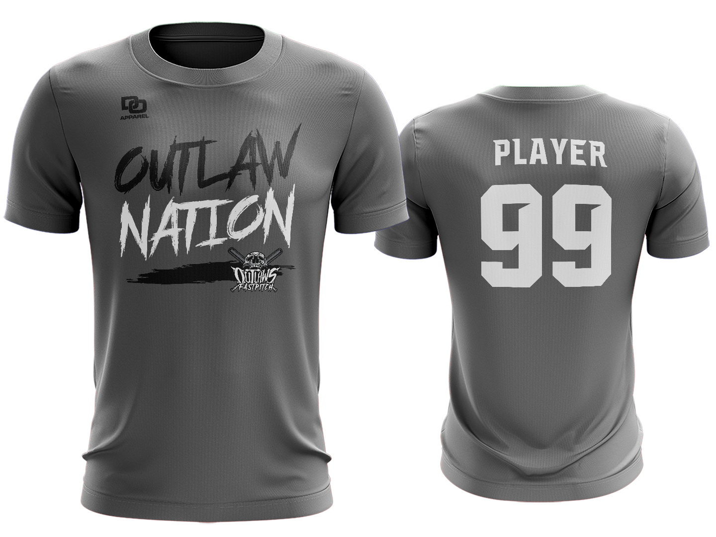 Dri-Fit Team Tee - Outlaw Nation Graphite