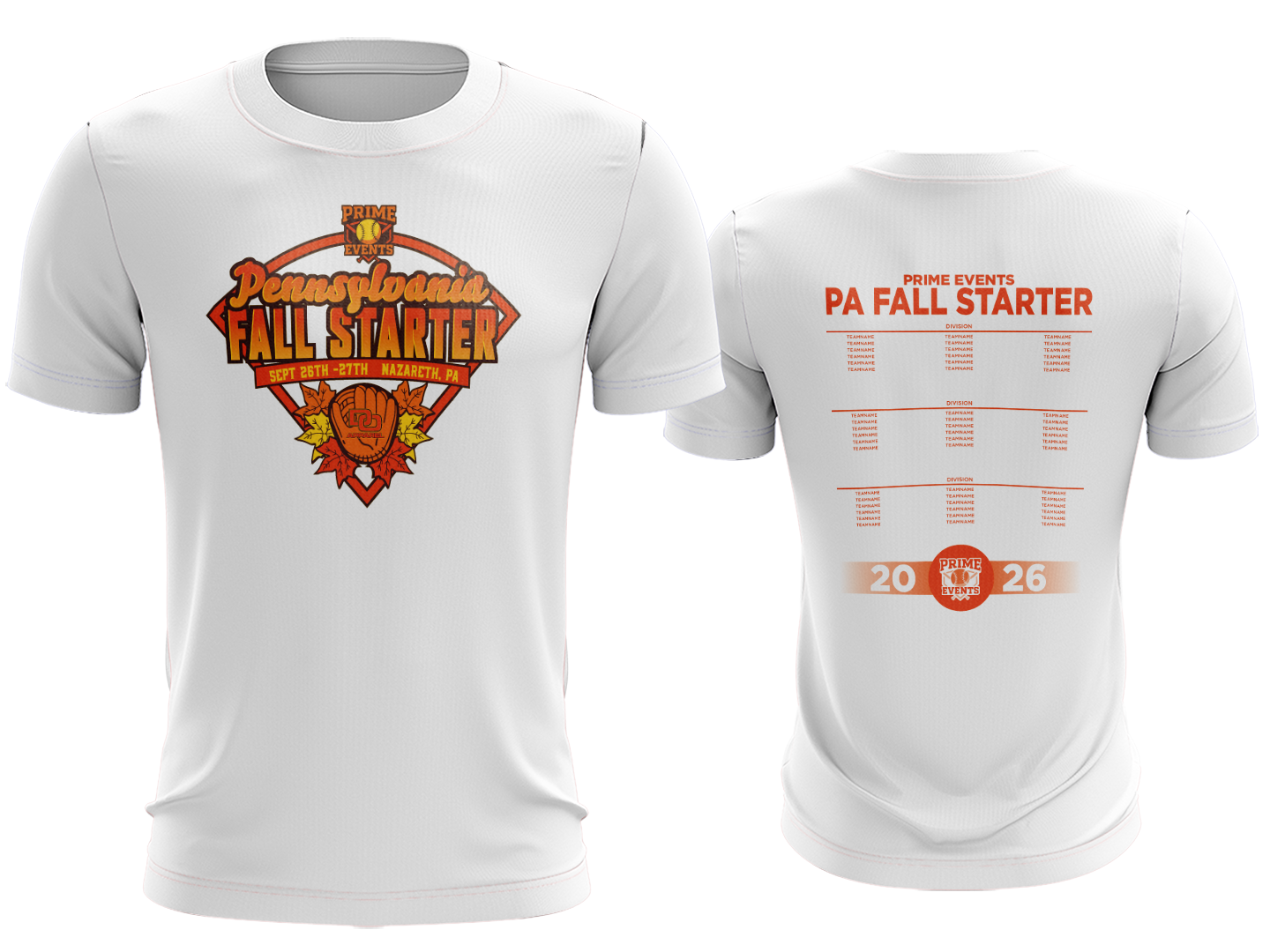 Tournament Tee - PA Fall Starter White