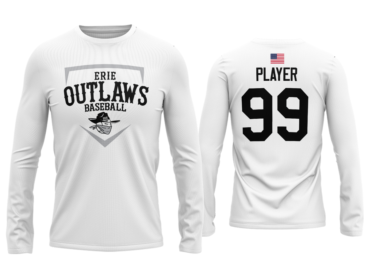 Dri-Fit Long Sleeve Team Tee - White