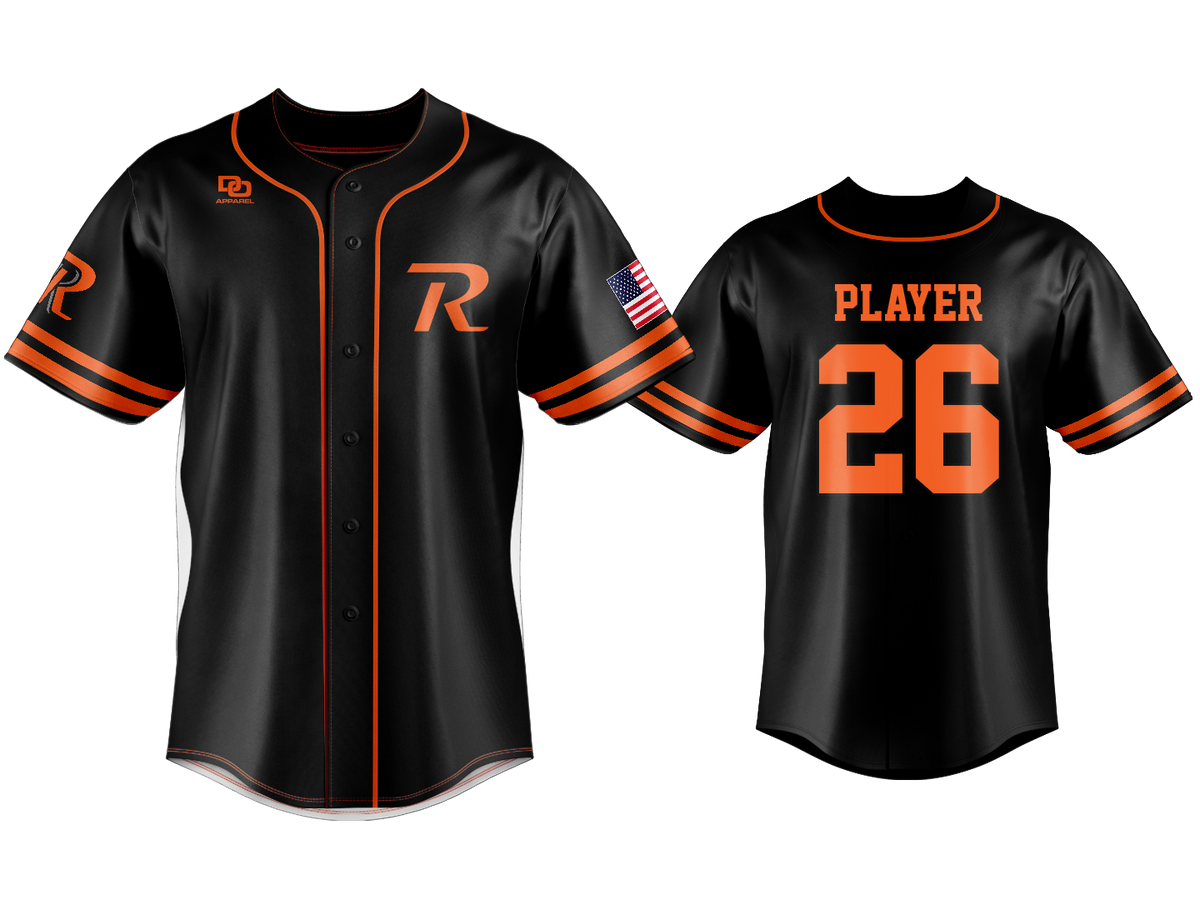 Custom Button Up Jersey - Black