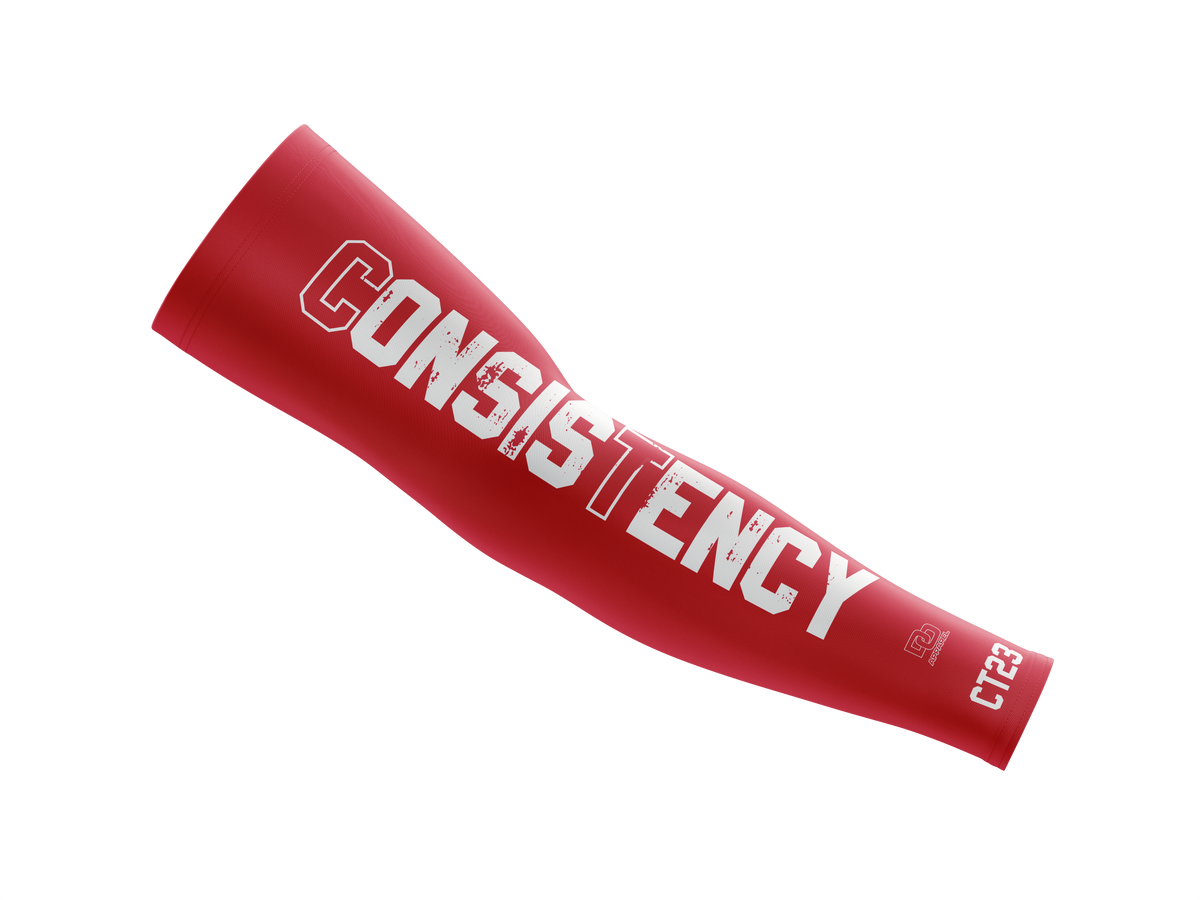Custom Compression Arm Sleeve - Red/White