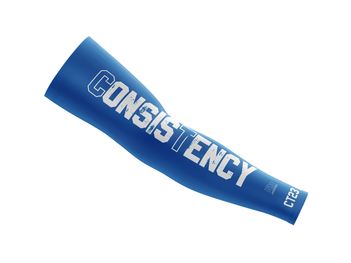 Custom Compression Arm Sleeve - Royal/White