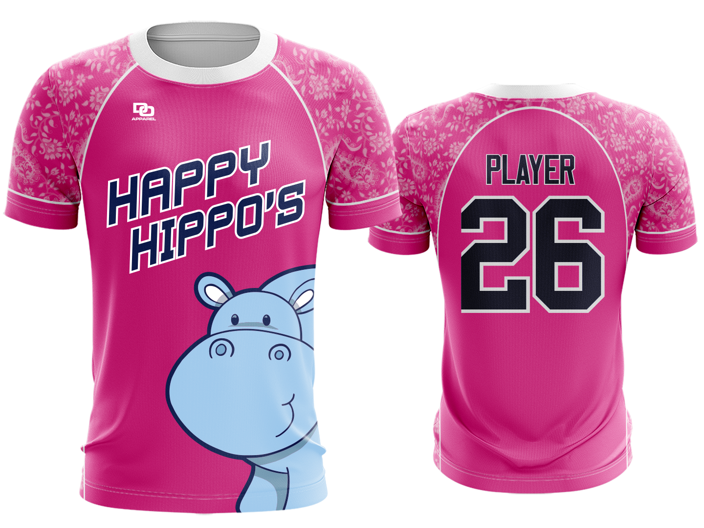 Custom Crew Jersey - Hot Pink