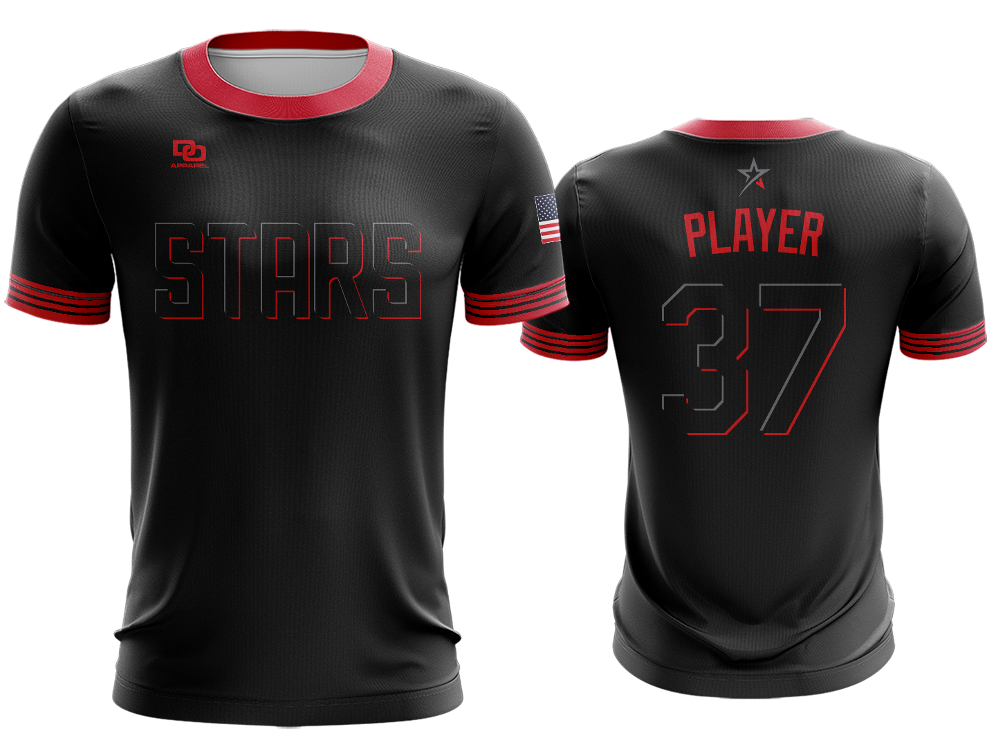 Custom Crew Jersey - Black