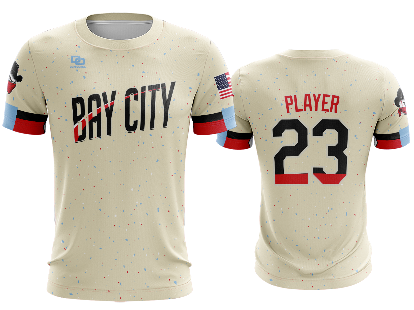 Custom Crew Jersey - Cream Splatter