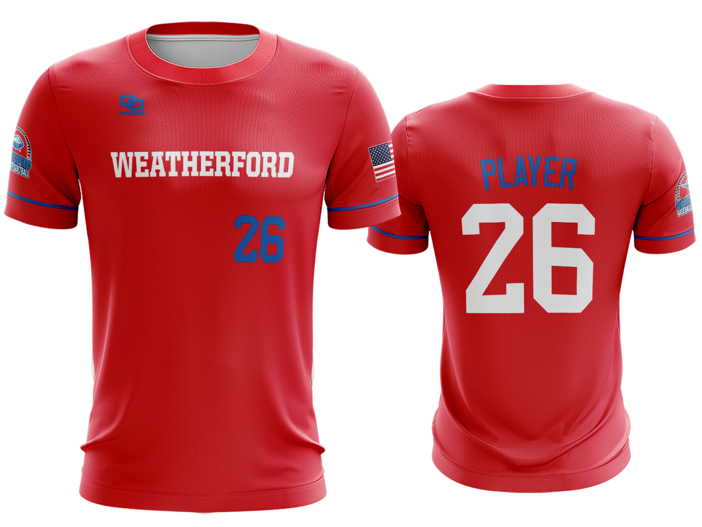 Custom Crew Jersey - Red/Royal