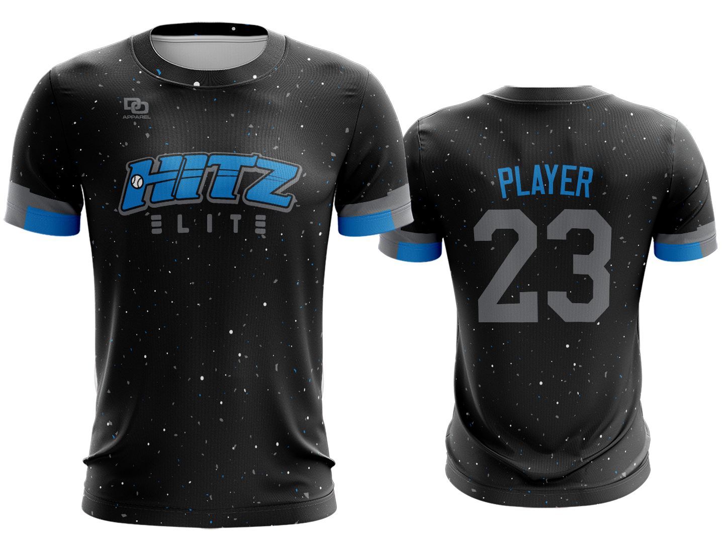 Custom Crew Jersey - Black Splatter