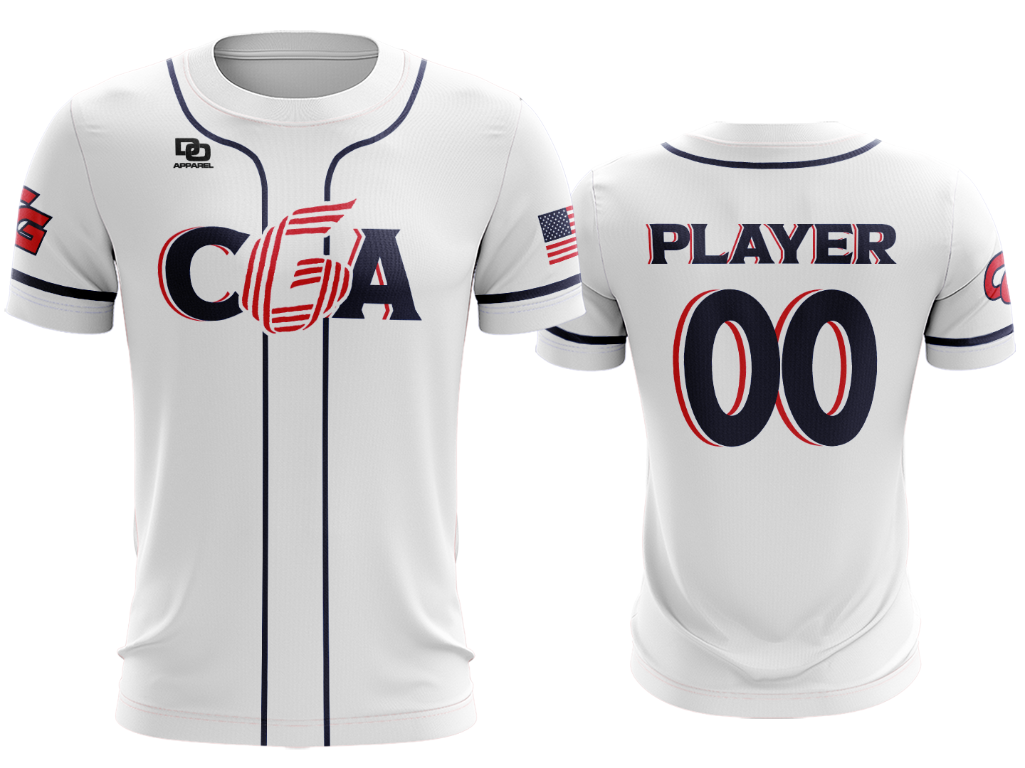 Custom Crew Jersey - White USA