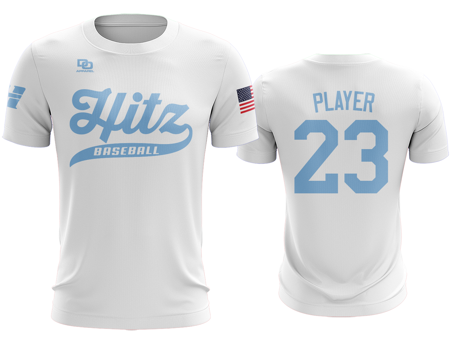 Custom Crew Jersey - Vols White/Columbia