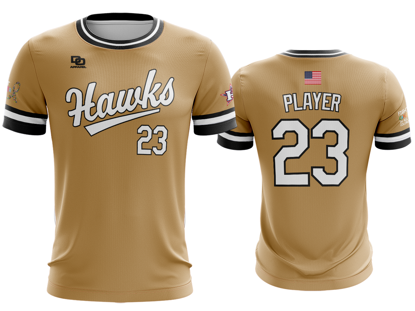 Custom Crew Jersey - Vegas Gold