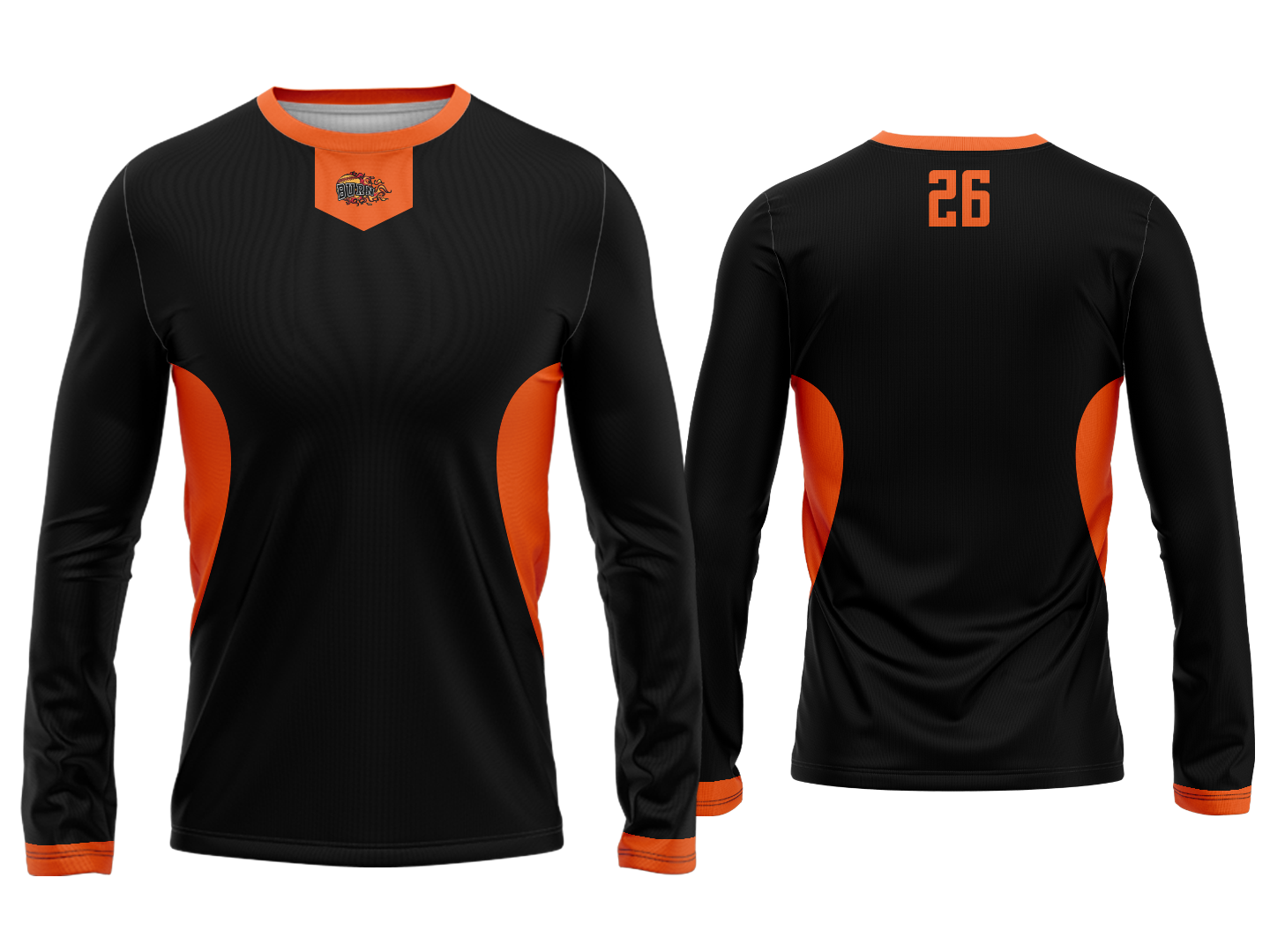 Custom Long Sleeve Jersey - Black