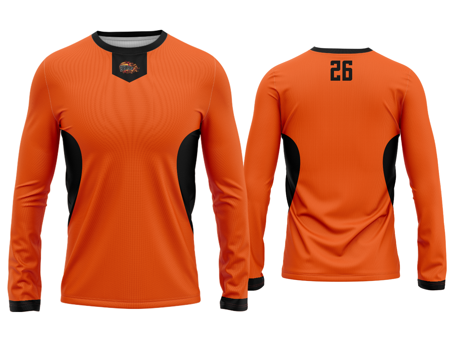 Custom Long Sleeve Jersey - Orange