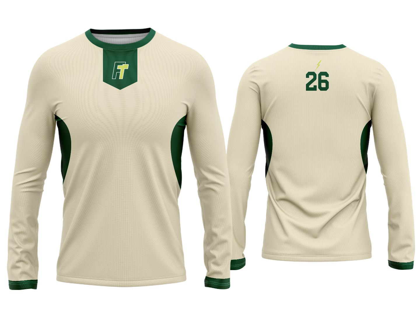 Custom Long Sleeve Jersey - Cream