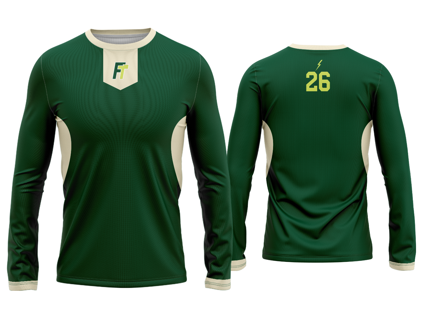 Custom Long Sleeve Jersey -Dark Green