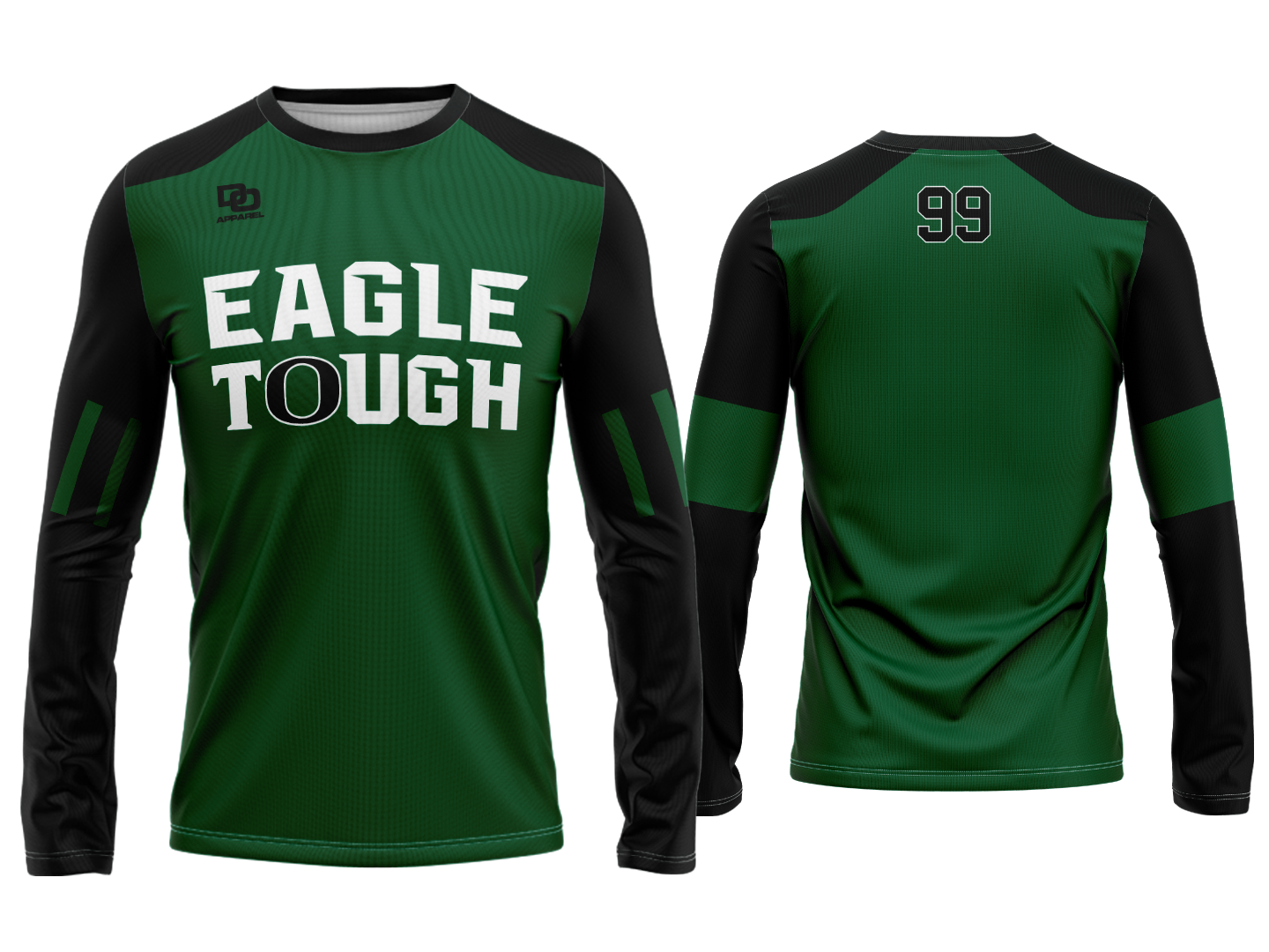 Custom Long Sleeve Jersey - Hunter Green