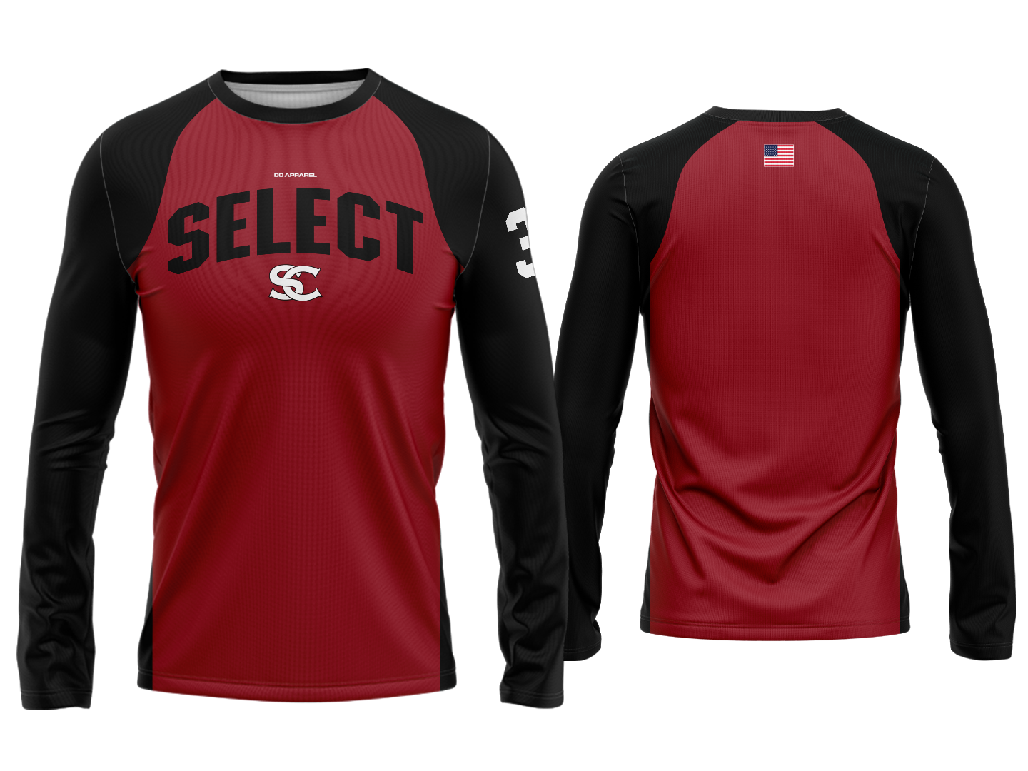 Custom Long Sleeve Jersey - Cardinal