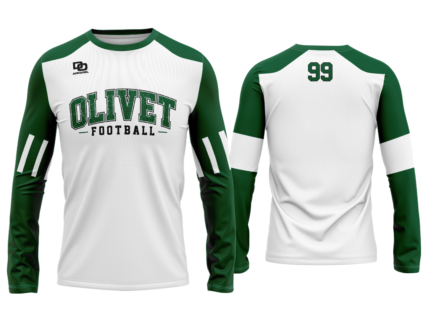 Custom Long Sleeve Jersey - White