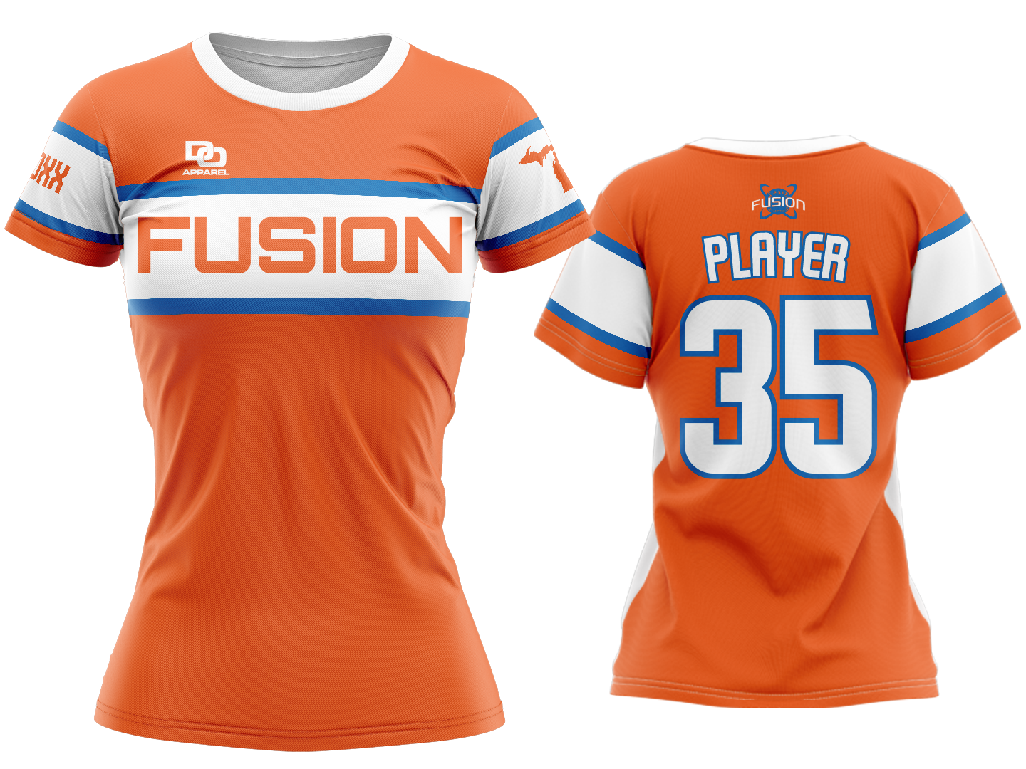 Custom Womens Crew Jersey - Orange ChiSox