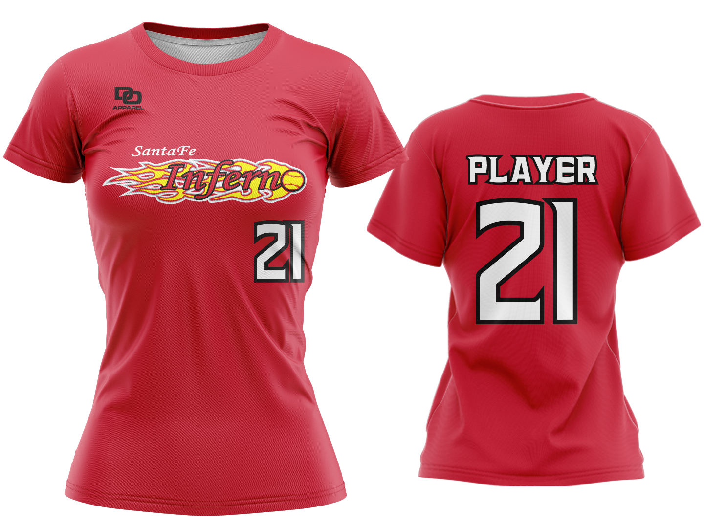 Custom Women's Crew Jersey - Red