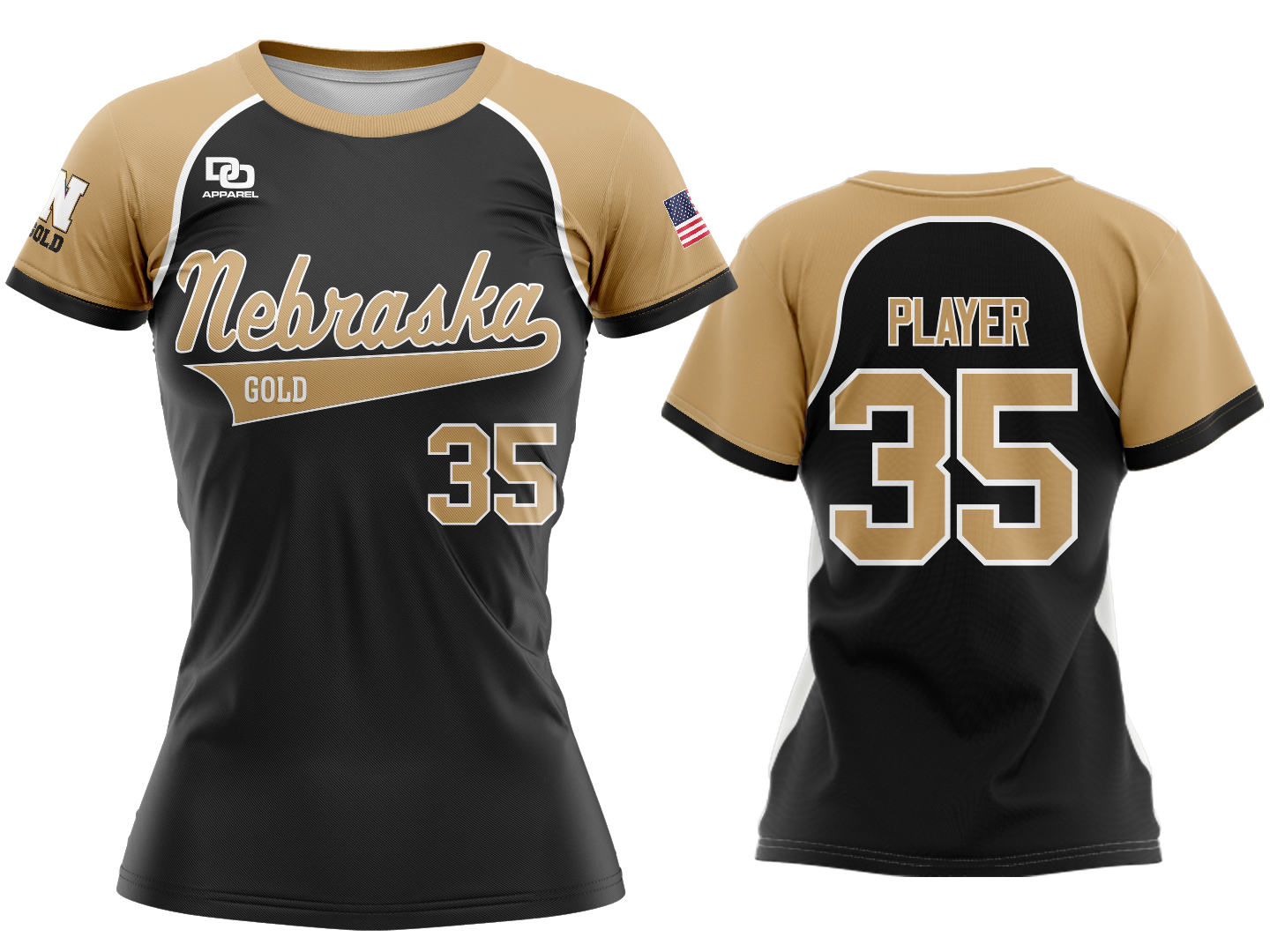 Custom Crew Jersey - Black/Vegas