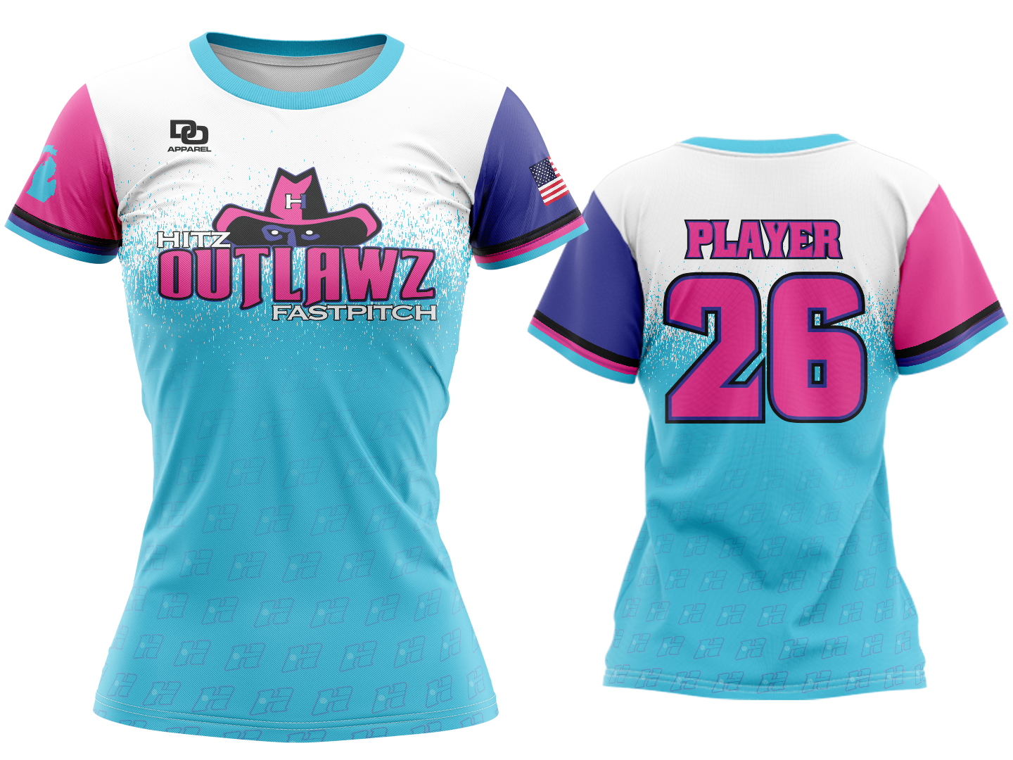 Custom Womens Crew Jersey - Bolt