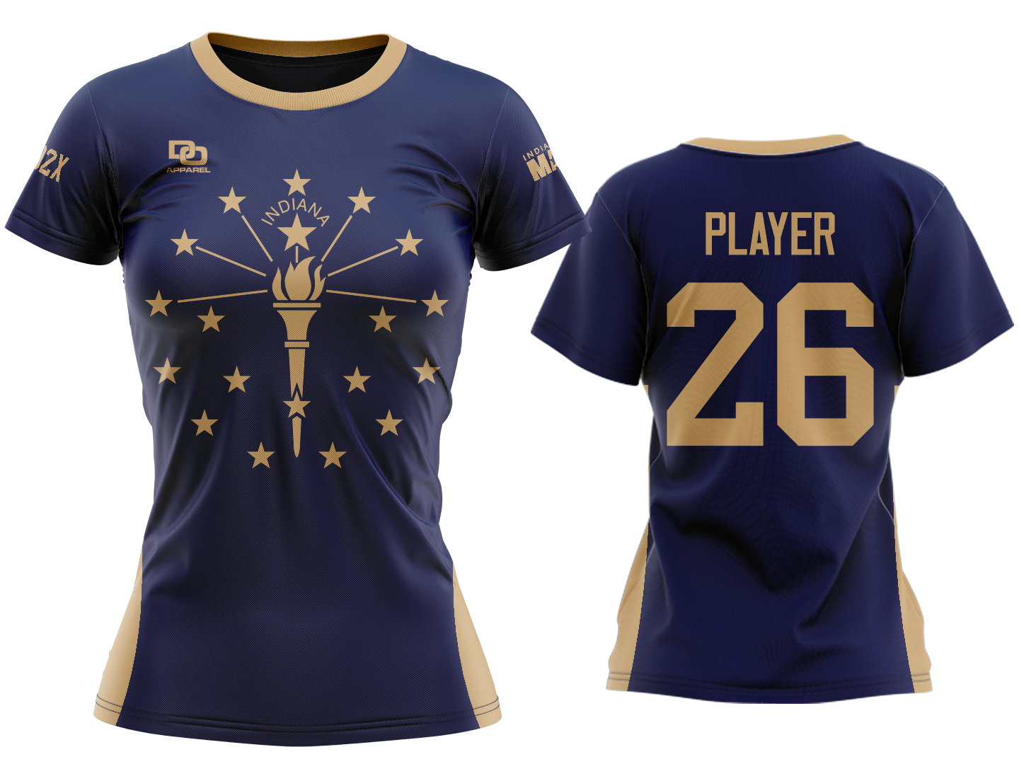 Custom Womens Crew Jersey - 2025 Navy Alt