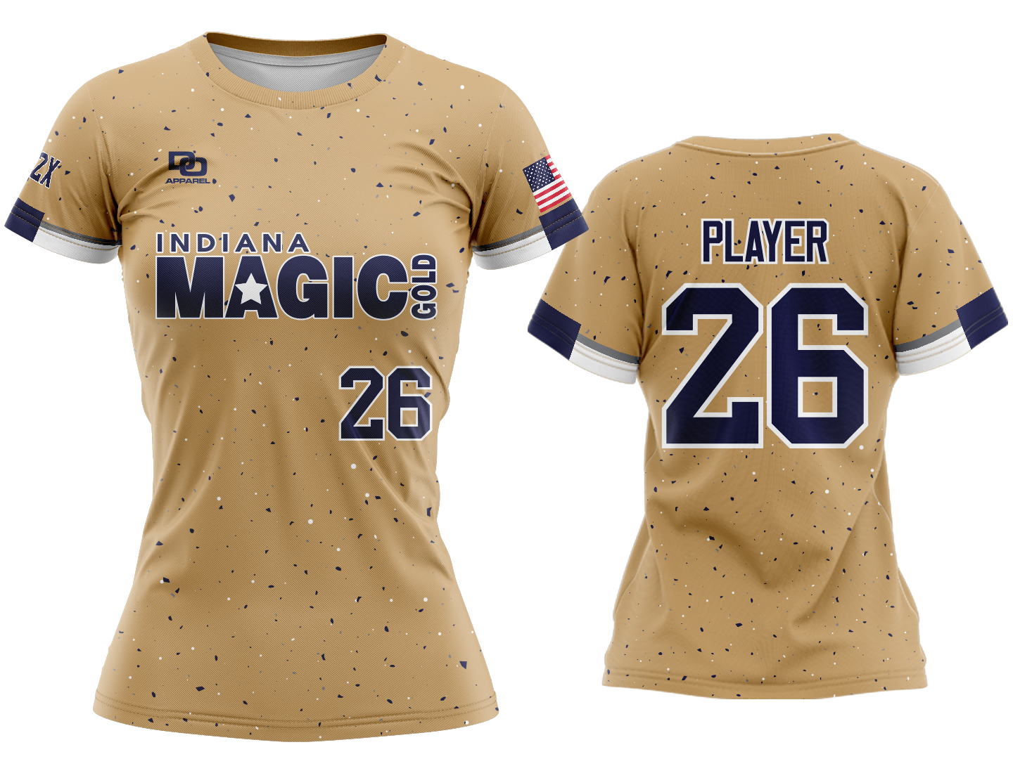Custom Womens Crew Jersey - 2025 Vegas Speckled