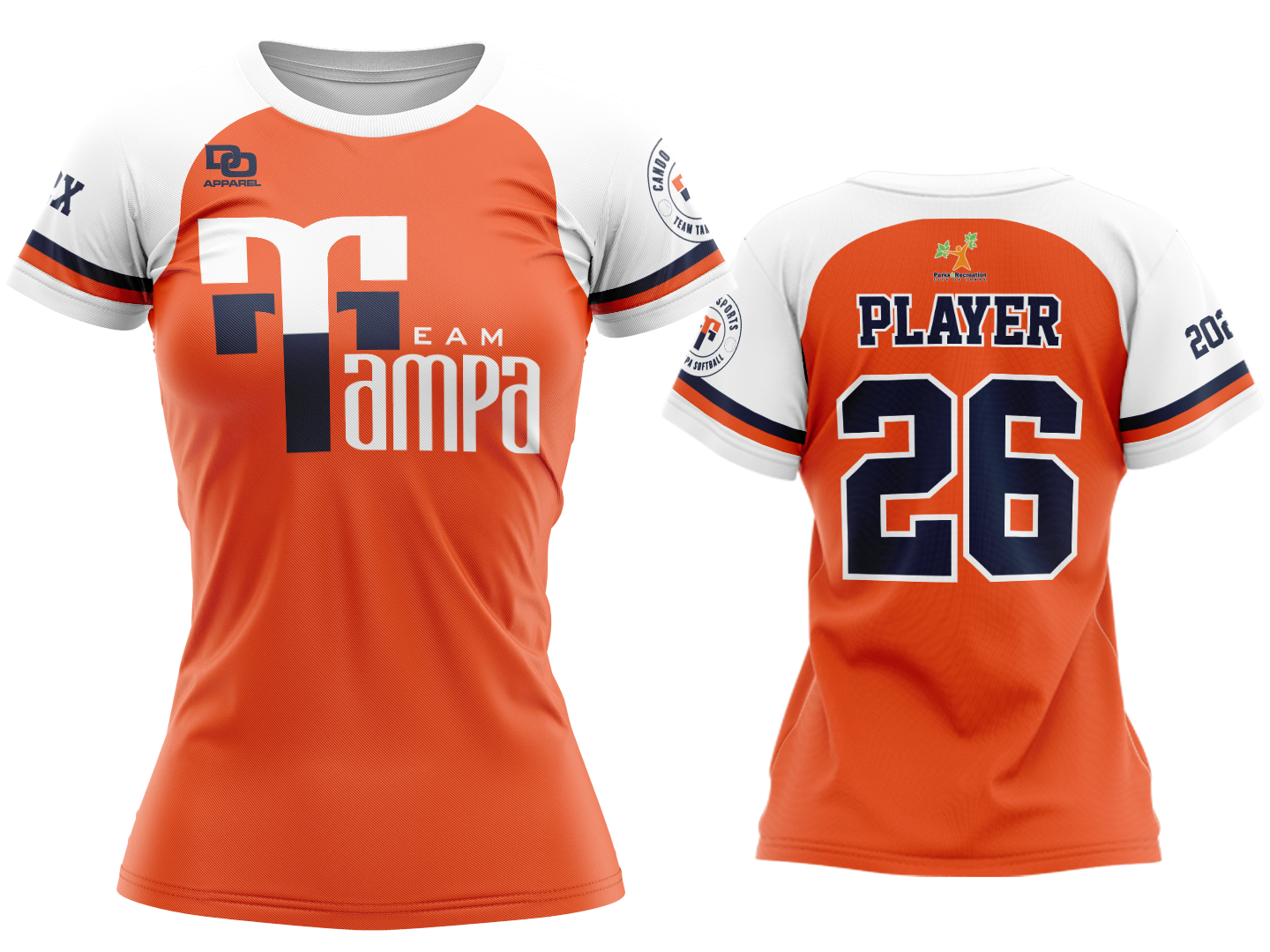 Custom Crew Jersey - Orange/White