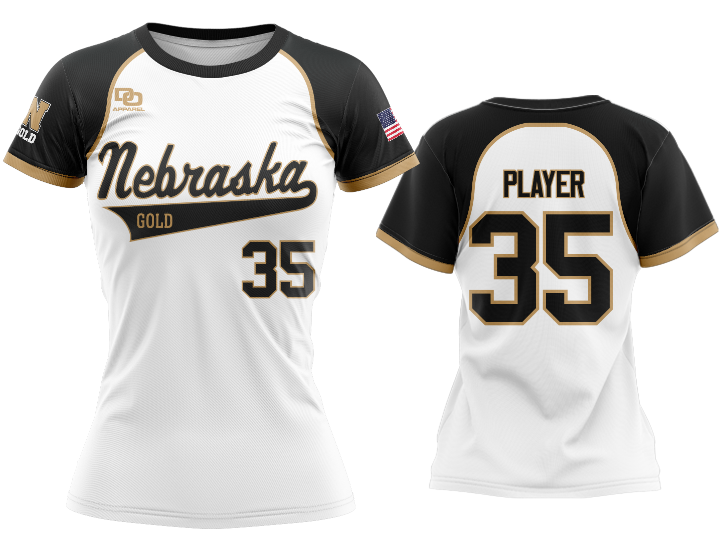 Custom Crew Jersey - White/Black