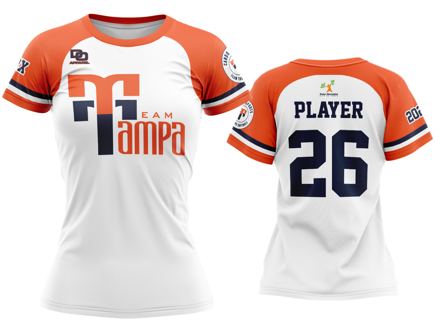 Custom Crew Jersey - White/Orange