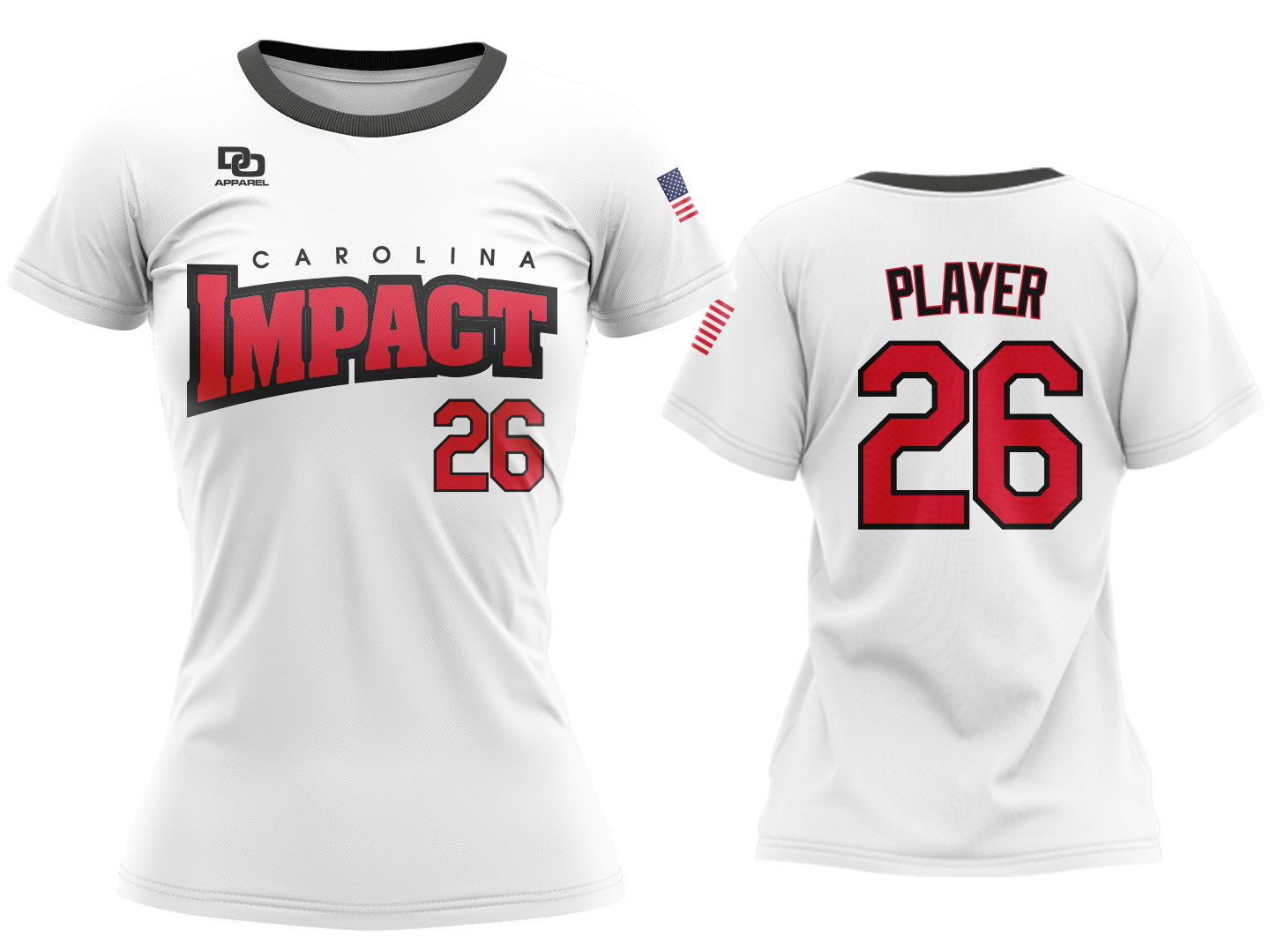 Custom Womens Crew Jersey - White