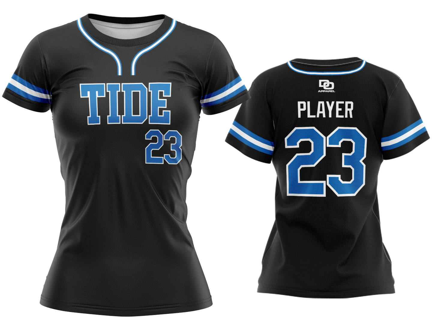 Custom Womens Jersey - Black