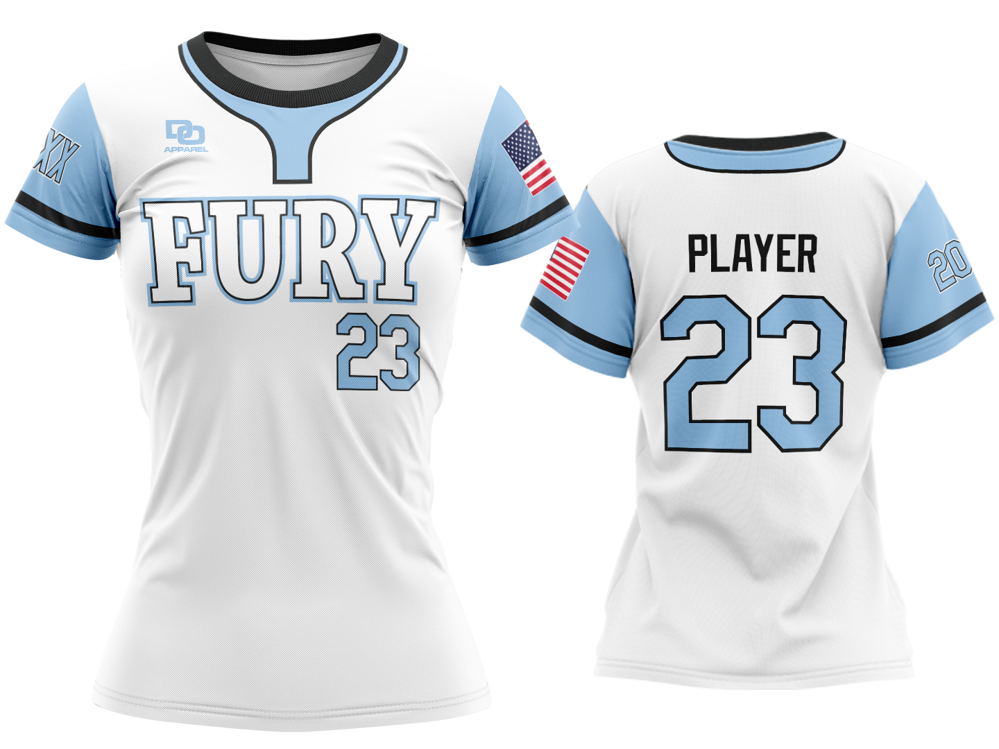 Custom Crew Jersey - GA White