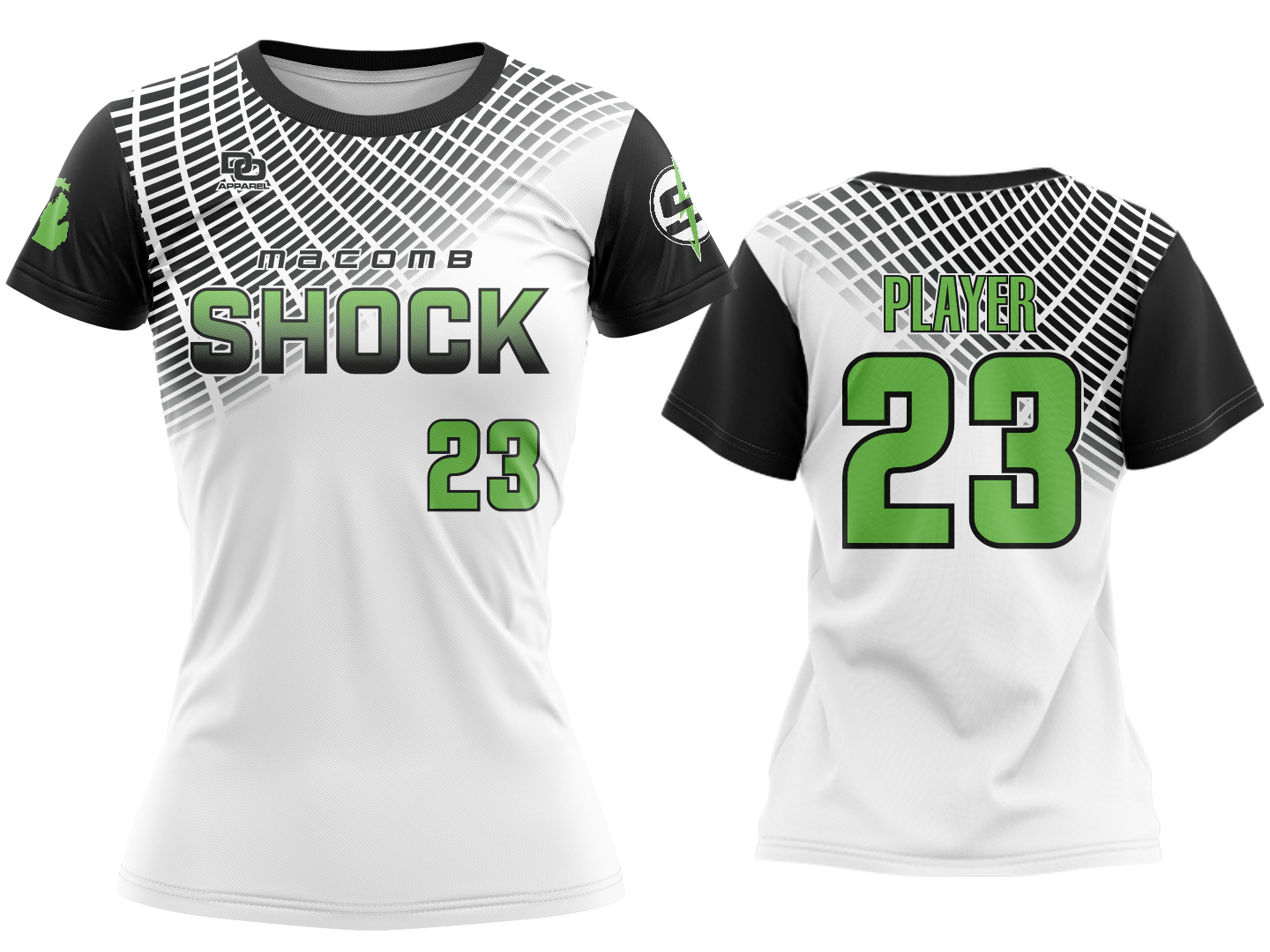 Custom Womens Crew Jersey - Halftone