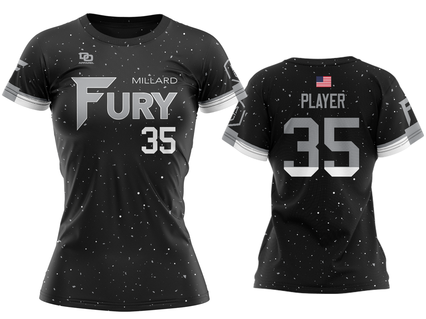 Custom Crew Jersey - Black Splatter