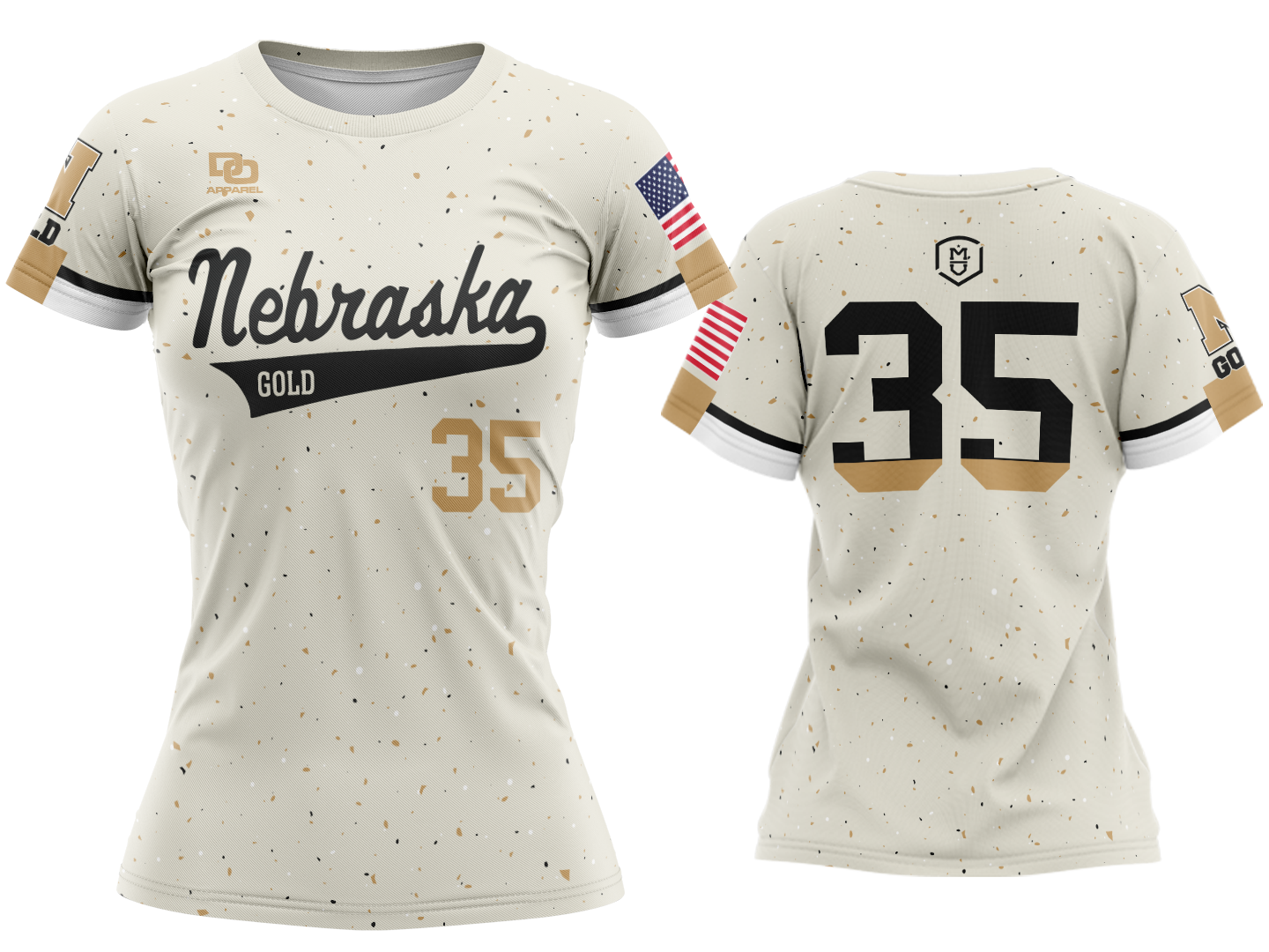 Custom Crew Jersey - Ivory Splatter