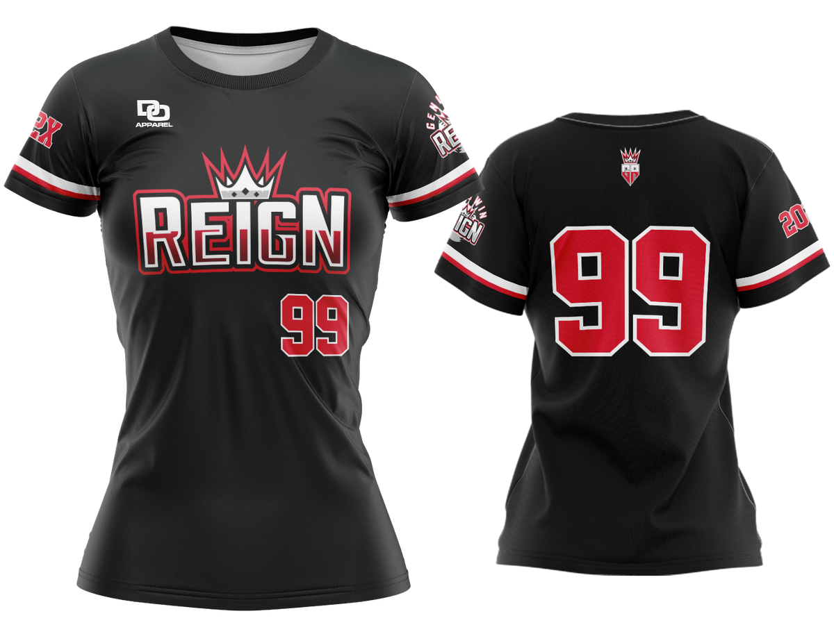 Custom Womens Crew Jersey - Black