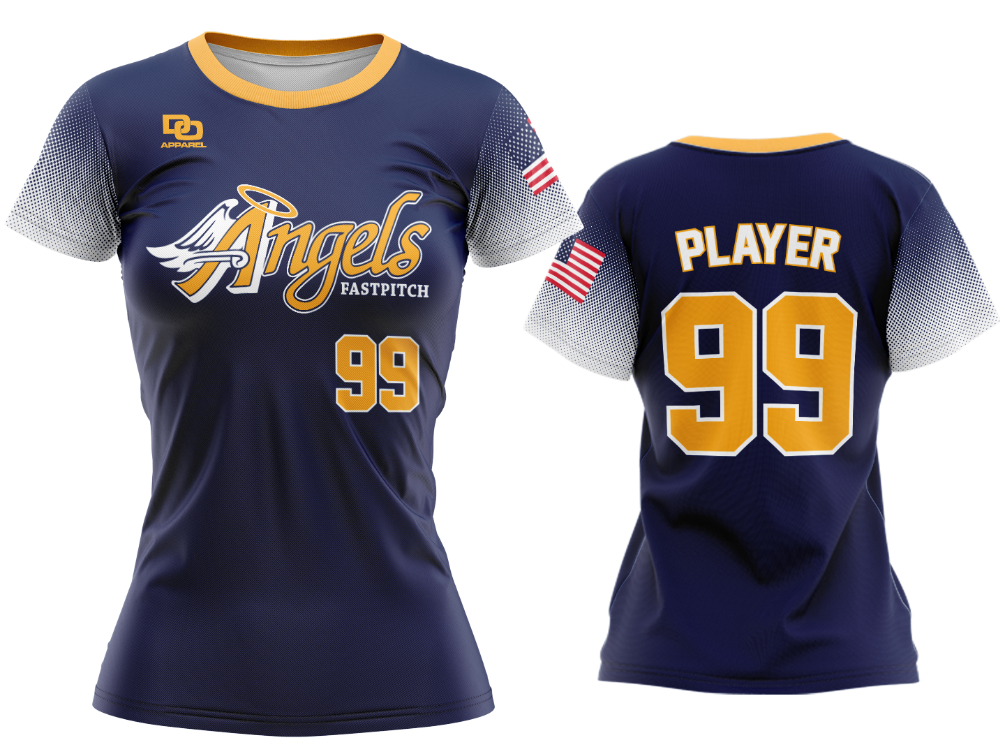 Custom Womens Crew Jersey - Navy