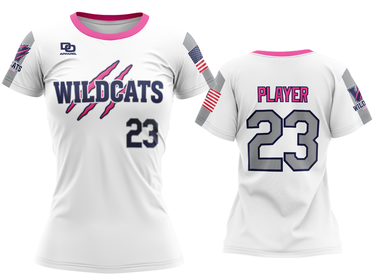 Custom Womens Crew Jersey - White