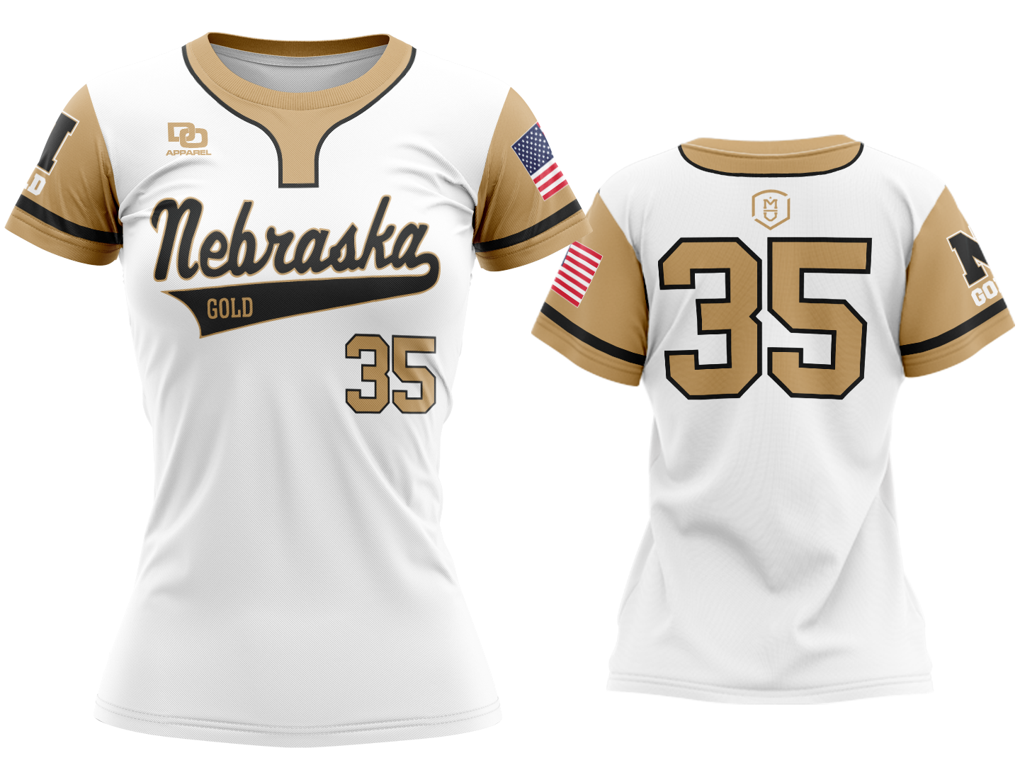 Custom Crew Jersey - GA White