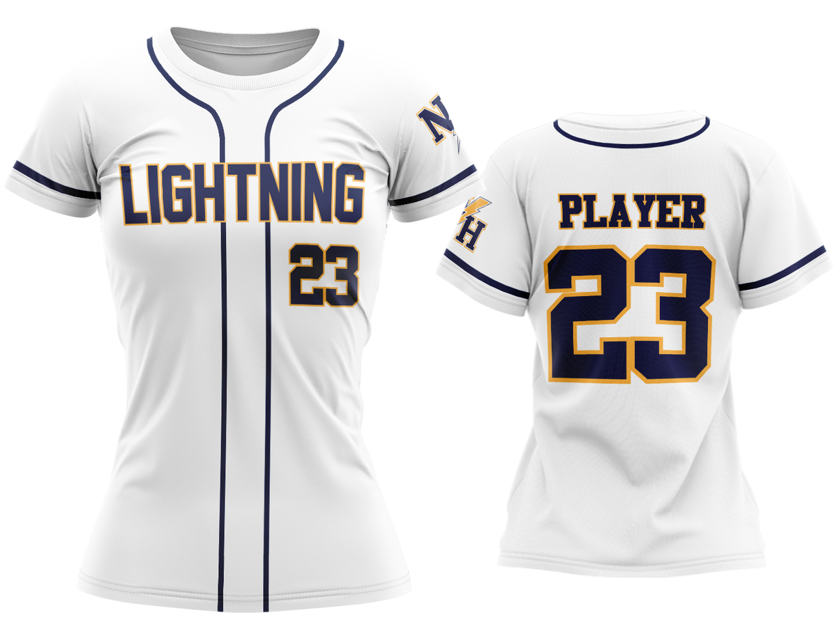 Custom Womens Crew Jersey - White Main