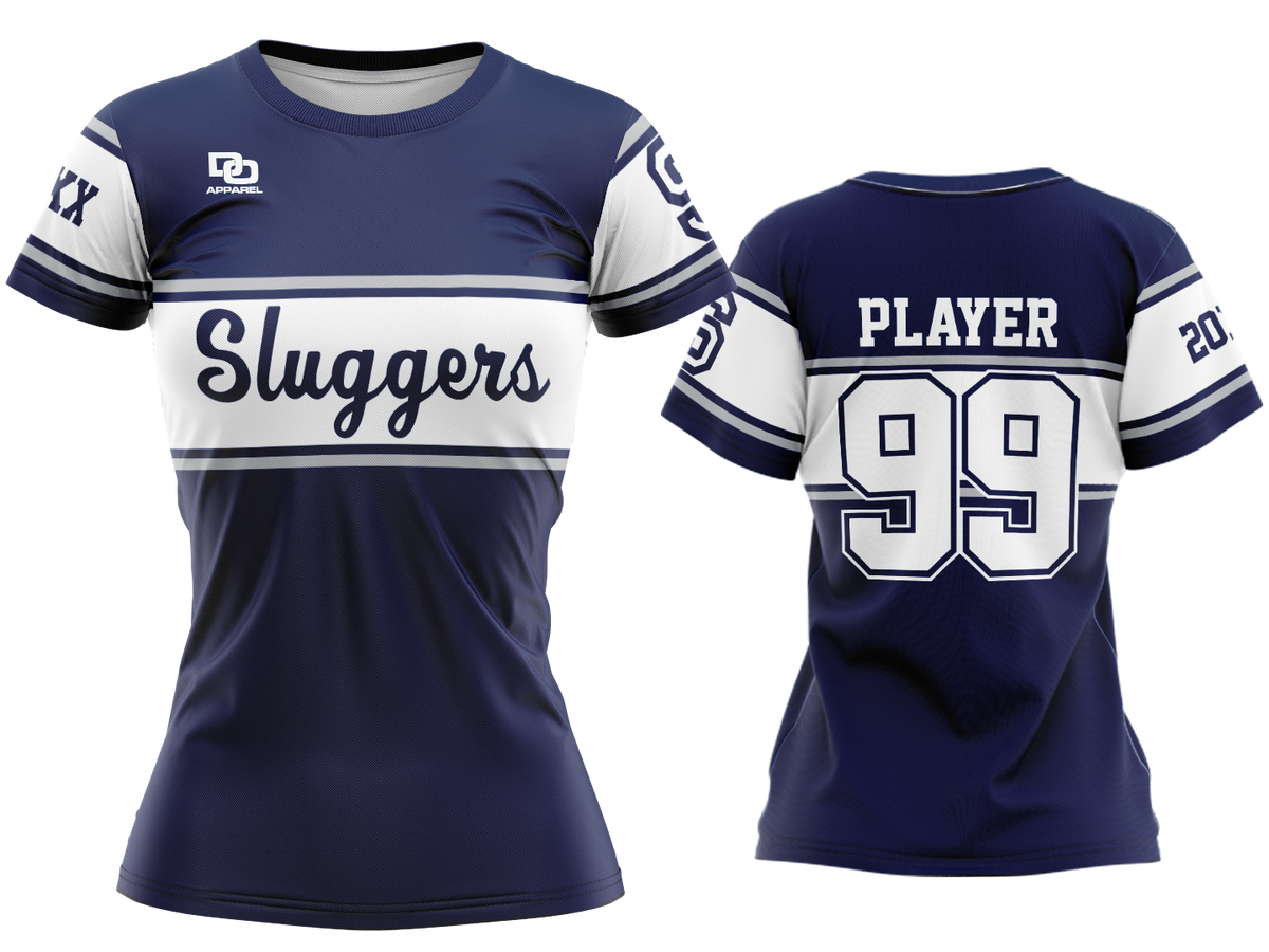 Custom Womens Crew Jersey - Navy